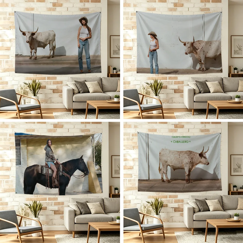 K-kacey middle singer of n-nowhere flag For Outdoor Camping Bar Picnic Party Home Decoration Ornaments Banner