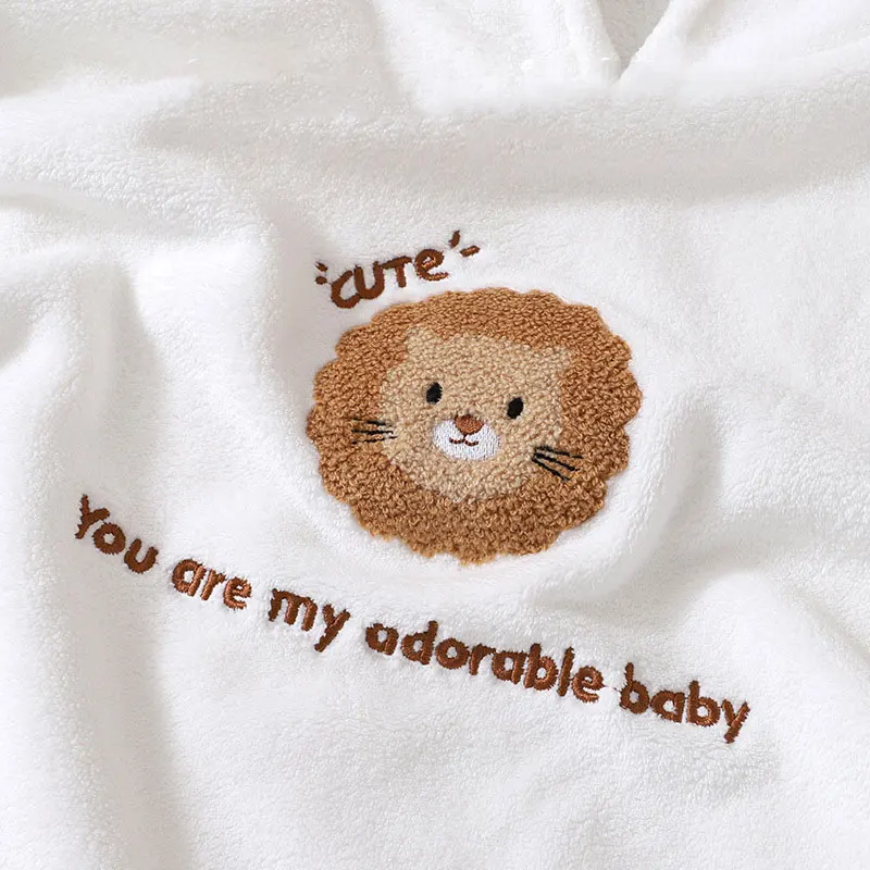 Baby Hooded Bathrobe Kids Bath Towel Super Soft Bathrobe Newborn Absorbent Quick Drying Bathroom Towel Summer Beach Towel view 5