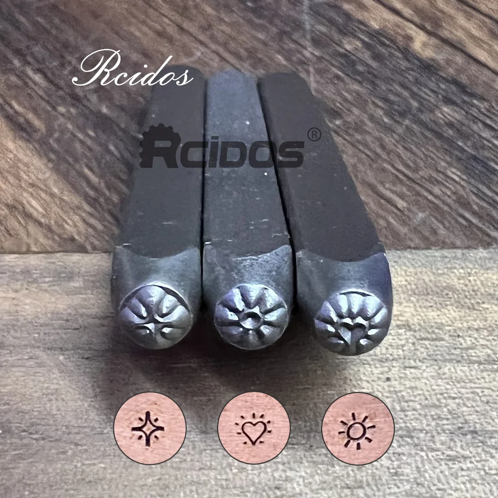 RCIDOS Sparkle /Sunshine Design 3mm Metal Jewelry Design Stamps,DIY Bracelet/jewelry symbols steel stamp