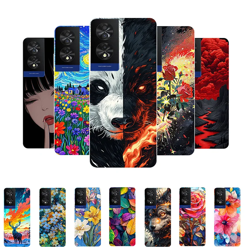Para TCL 40 NxtPaper 4G funda de teléfono Panda silicona suave protección completa contraportada para TCL 40 NxtPaper TCL40 Nxtpaper 4G Fundas