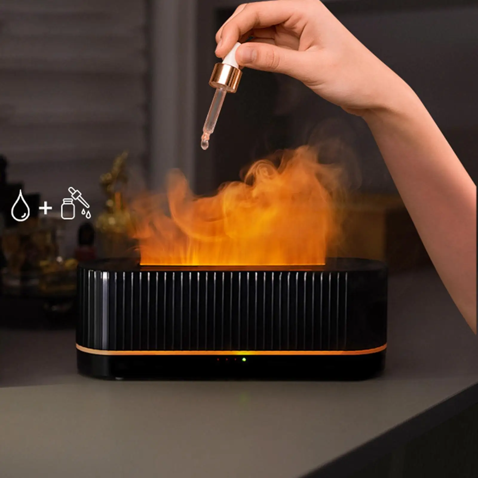 موزع روائح الزيوت العطرية متعدد الاستخدامات وفريد من نوعه وهادئ لسطح المكتب ومرطب هواء صغير لغرفة المعيشة بجانب السرير وغرفة الأطفال والمنزل