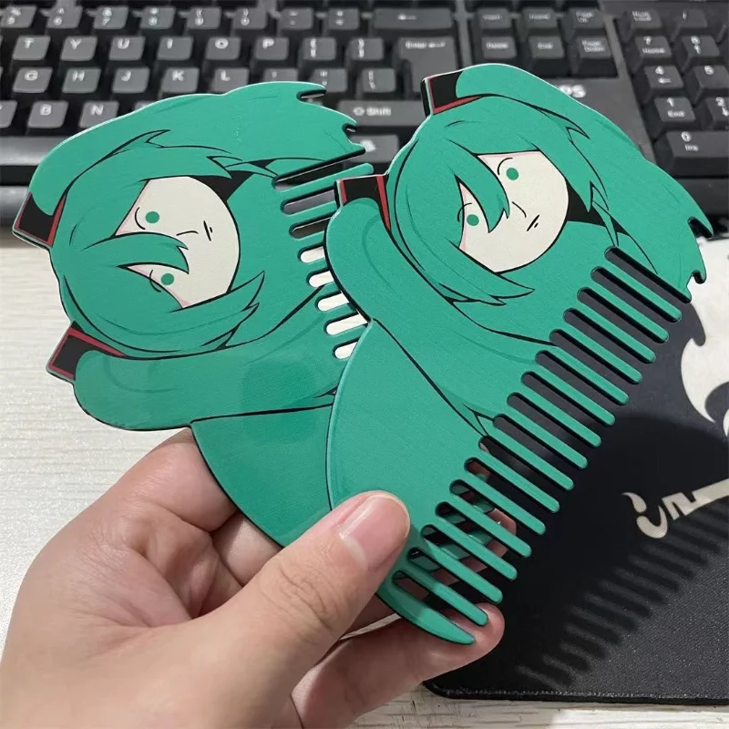 Hatsune Miku doppelseitiger Haarkamm Kunststoff Cartoon Anime Lustiger Ausdruck Pack Kamm Modell Spielzeug Cosplay Requisiten Kreativität Geschenke