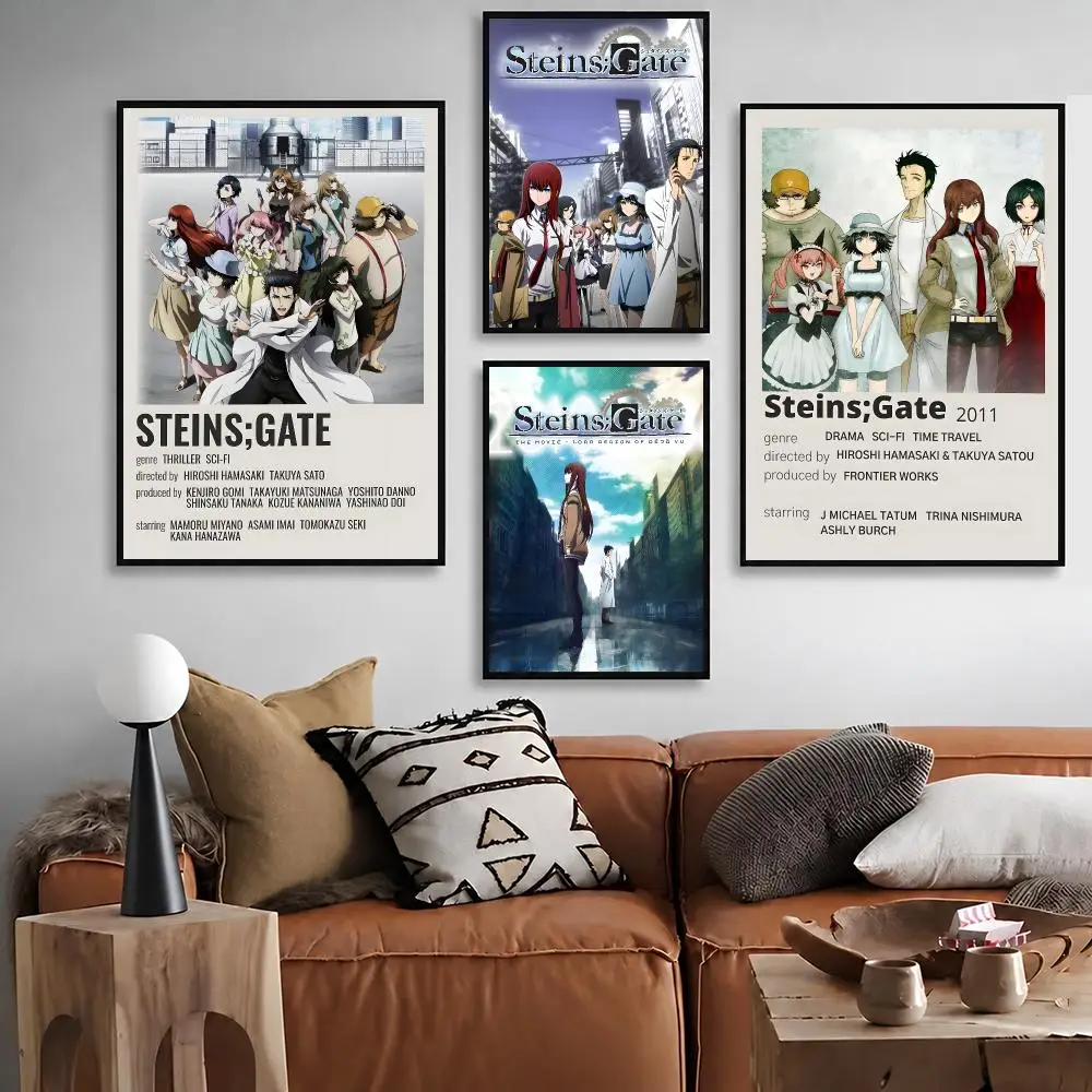 Anime Steins;Gate   Character Print Japanese Graphic Streaming Film Style Wall Artwork Bedroom Decor Poster