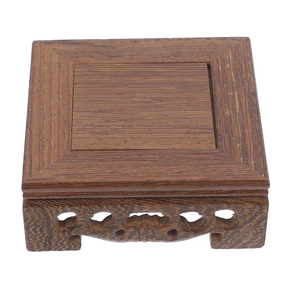 Chicken Wing Wood Rectangular Display Stand Wooden Base for Yixing Teapots Ornaments Vase Base Crystal Ball Holder Riser
