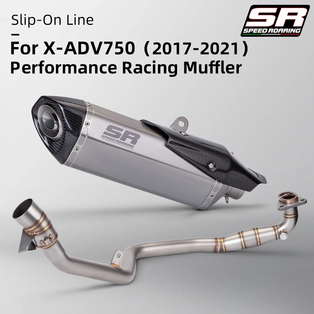 Motorcycle Exhaust Muffler, Sliding Complete System, Modified Titanium Alloy, Link,Front Tube Head,  Suitable for X-ADV 750, X-A