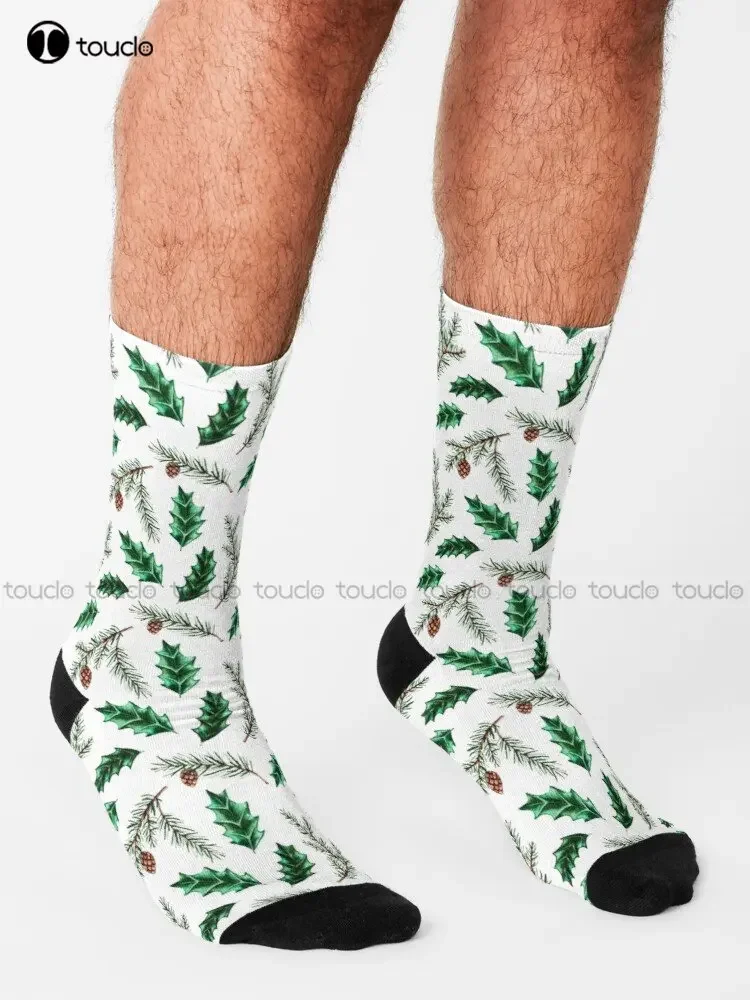 Christmas Pajamas For Family Socks Black Socks For Men Personalized Custom Unisex Adult Teen Youth Socks Custom Gift New Popular