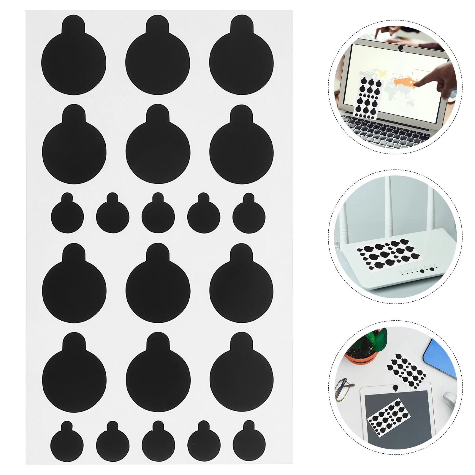 

10 Sheets Air Blackout Sticker Self Adhesive Camera Cover Shading Stickers for Routers TVs Electronics Privacy Easy