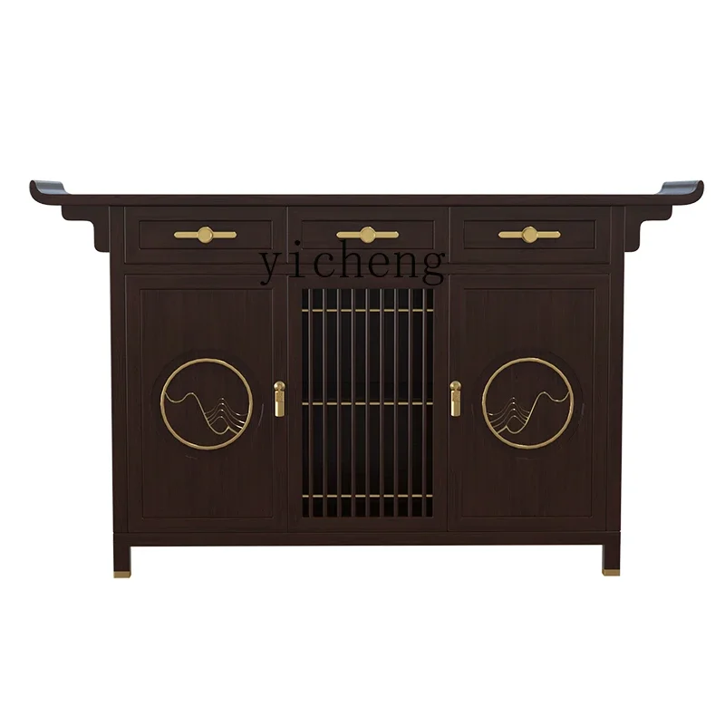 Console Tables Wall Solid Wood Locker Ugyen Wood Side View Zen Altar