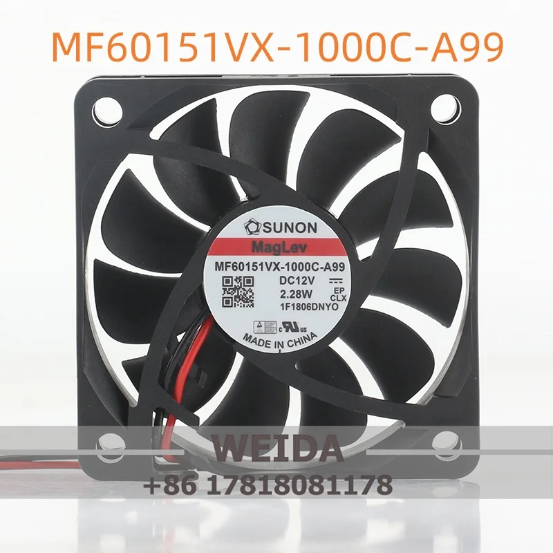 Jianzhun brand new original MF60151VX-1000C-A99 6015 60X60X15MM 12V 2.28W 6CM cooling fan