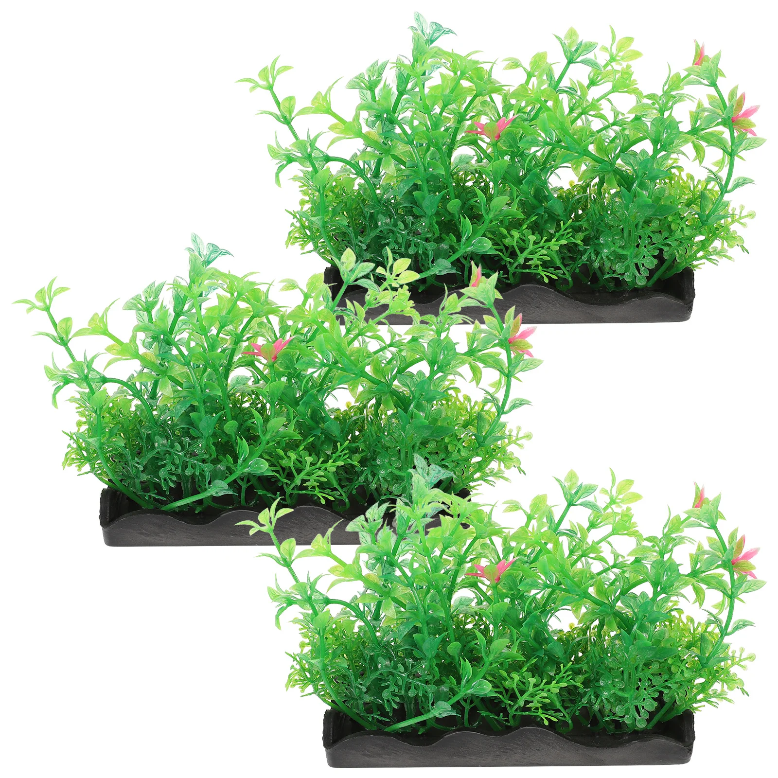 

3Pcs Artificial Fish Tank Plants Plastic Aquarium Decoration Realistic Fake Aquatic Plants Compact Aquarium Decoration