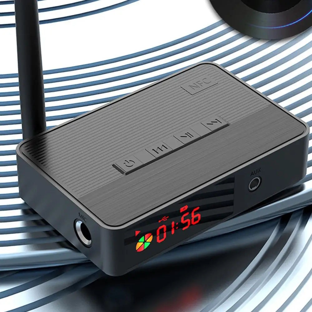 Car Audio Receiver Strong Battery Life Tf Card 5.3 Wireless Adaptation Audio Reception Audio Receiver Music Player Nfc