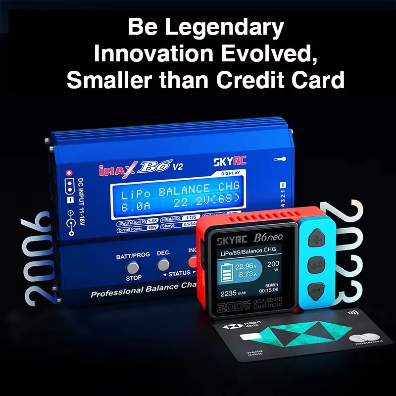 SKYRC B6neo Smart Charger LiPo Balance Charger Scaricatore DC200W PD80W Per RC Auto Barche Aerei Droni Utenti