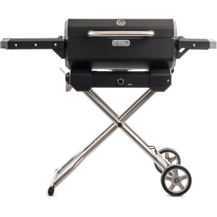 Electric Portable Charcoal Grill and Smoker with SteadyTemp Analog Temperature Control