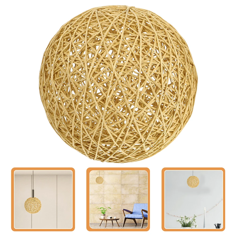 

Woven Shade Rustic Style 120Cm Lightweight Lampshade For Hanging Pendant Ceiling Hotel Restaurant Simple