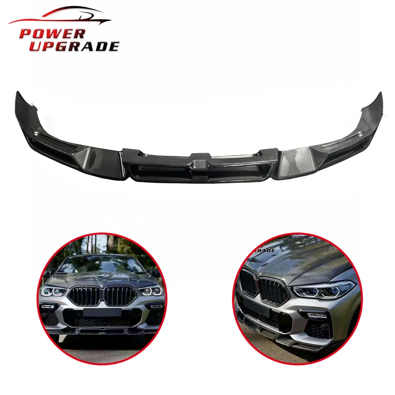 Carbon Fiber For BMW X6 G06 LD style Front Lip Front bumper Body Kit Retrofit accessories