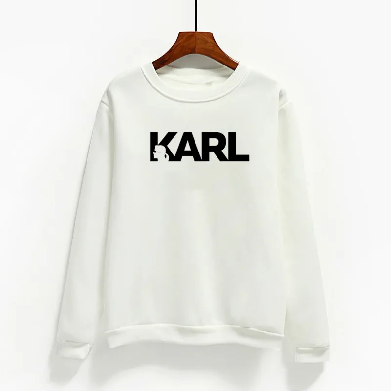 Fashion Brand Karls Men\'s and Women\'s Hoodies Sweater Spring and Autumn Long Sleeve O-Neck Hoodies Pullover Top Sudadera Mujer