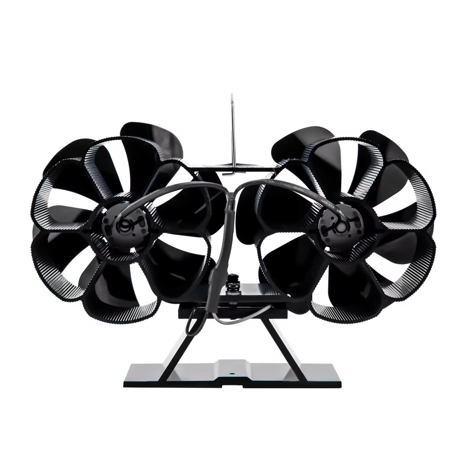 Wood Stove Fan Heat Powered Non- 12 Blade Fireplace Fan  Wood Burning Stove Dual Motors