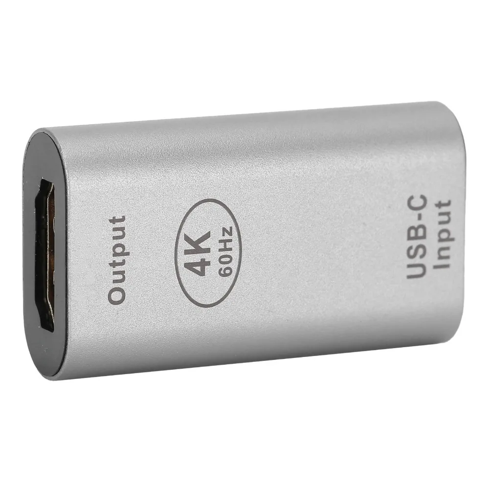 4K 60Hz Type C to HD Adapter Aluminum Alloy Shell Plug and Play USB C to HD Converter Mini Video Converter For Android Devices