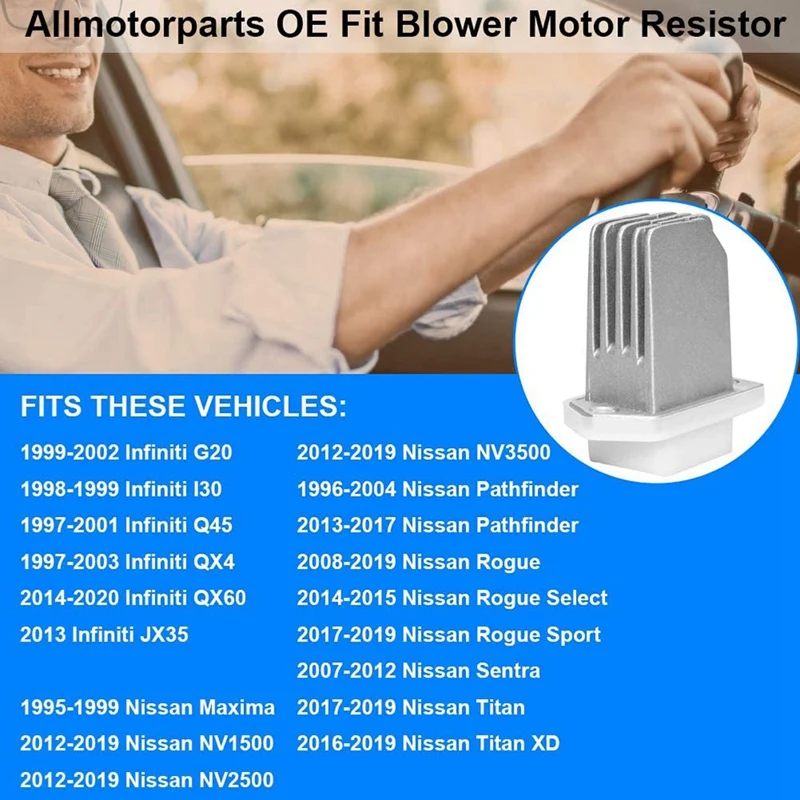 Heater Blower Resistor, Blower Control Amplifier Module Resistor for Rogue Sentra NV 27761-4BA0A