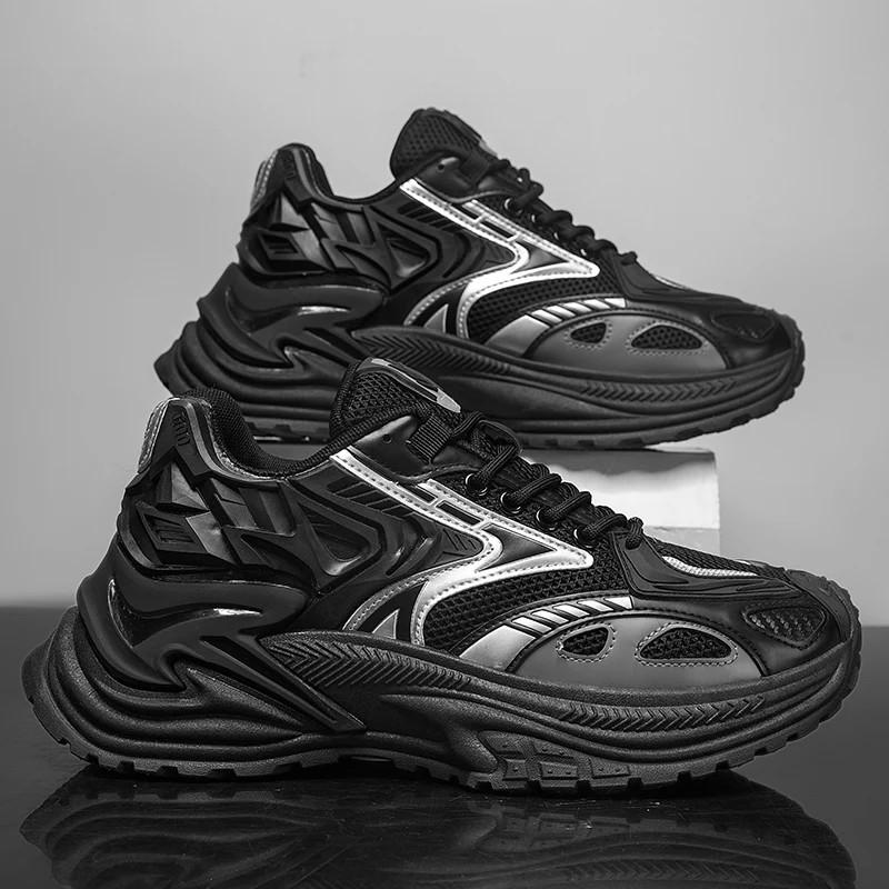 

Осенние дышащие мужские туфли с кожаными панелями нового стиля 2024, мужские белые кроссовки, повседневная спортивная обувь, мужская обувь
