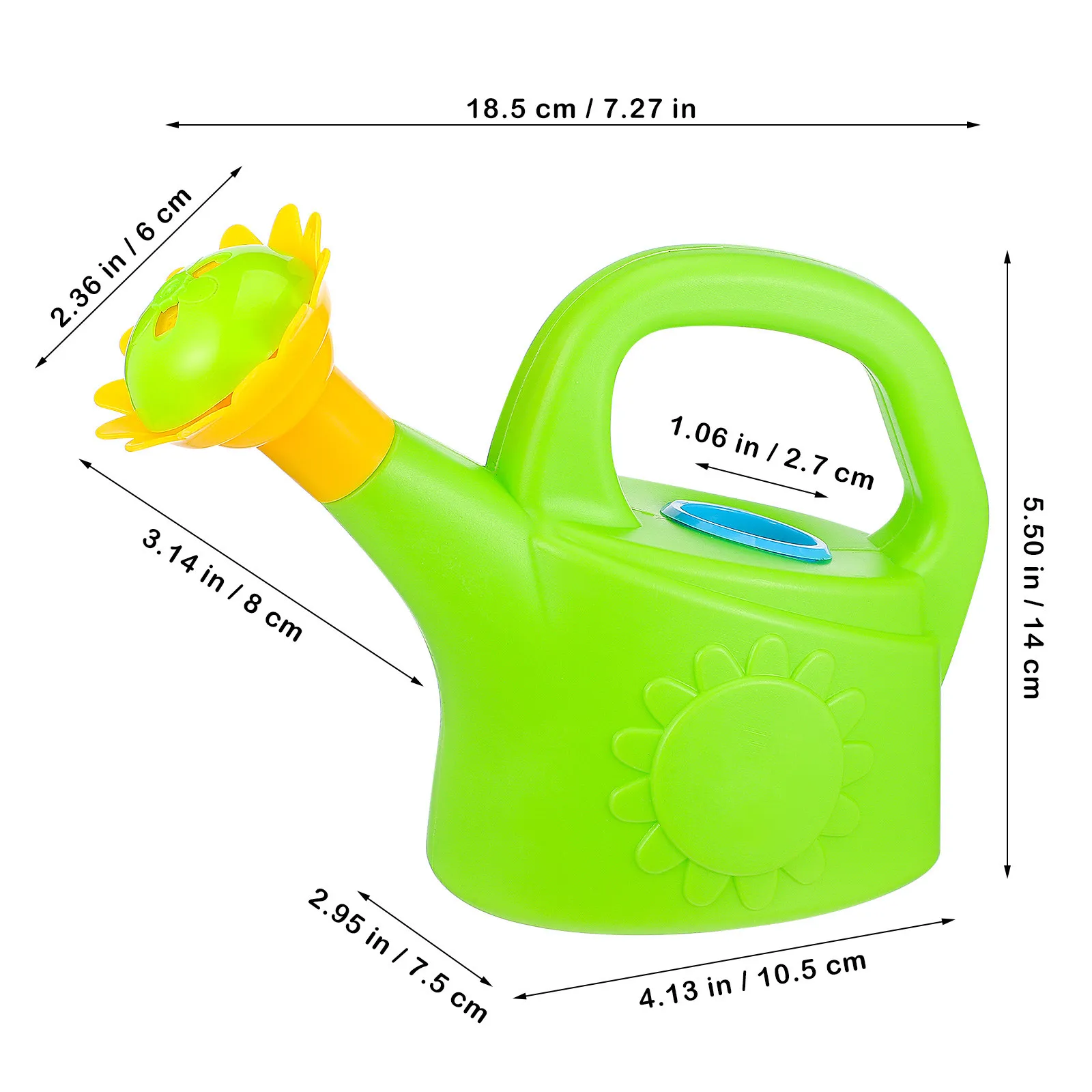 2Pcs Plastic Watering Cans Watering Kettle Educational Bathing Water Gardening Sprinkling Can Random Color