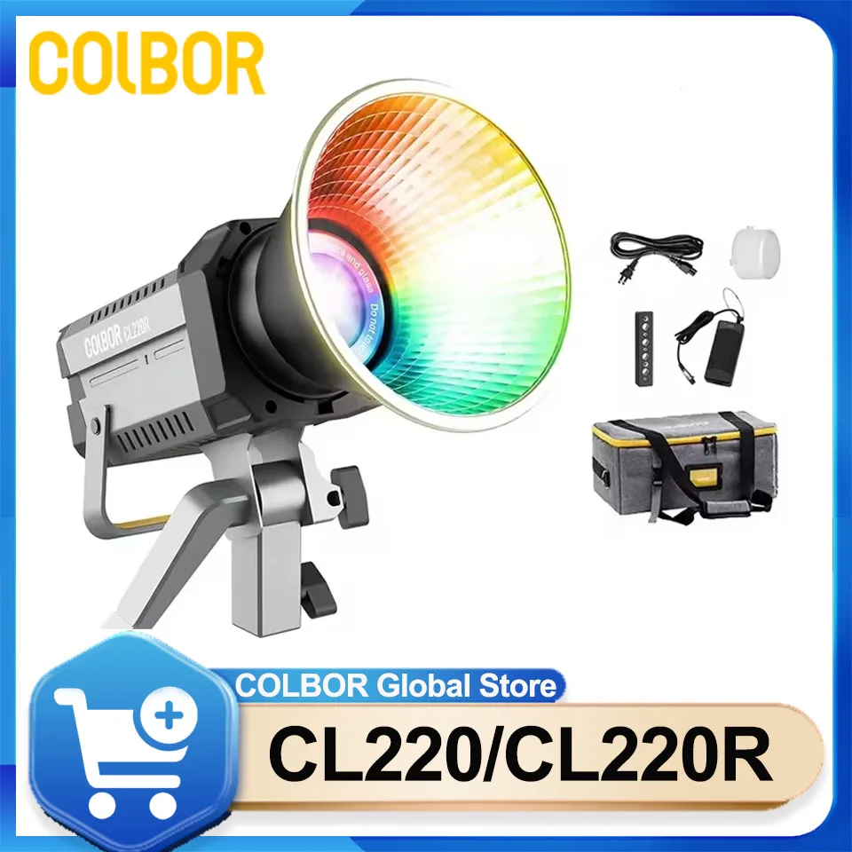 

Фотовспышка COLBOR CL220R 200W COB для фото-и видеосъемки на открытом воздухе