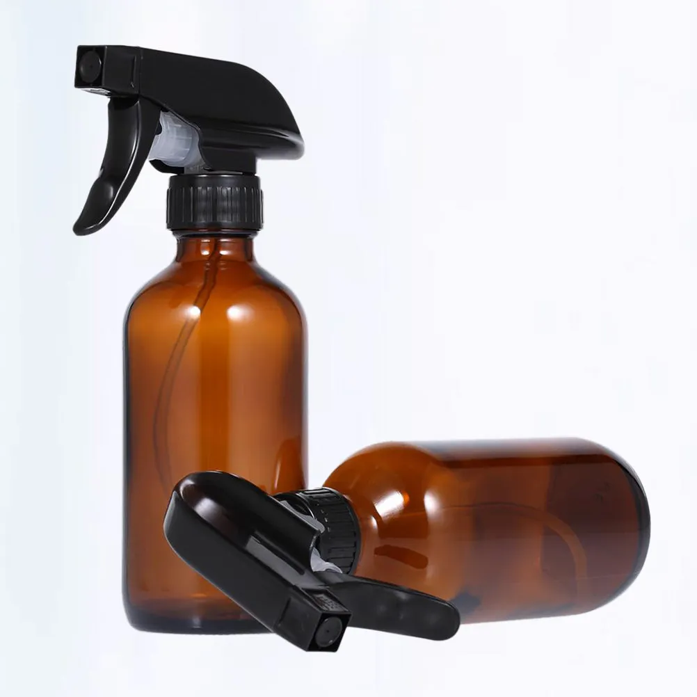 2Pcs 240Ml Glass Spray Bottle with Ergonomic Trigger for Plant Watering Home Cleaning Hairdressing Refillable Reusable Eco