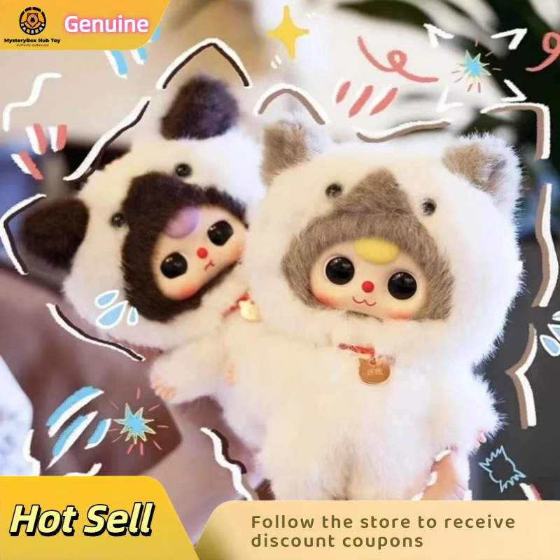 

Genuine Baby Three Who Am I Cat Plush Blind Box Surrounding Cute Doll Ornaments For Girls Gifts Trendy Toys Bag Pendant Cute