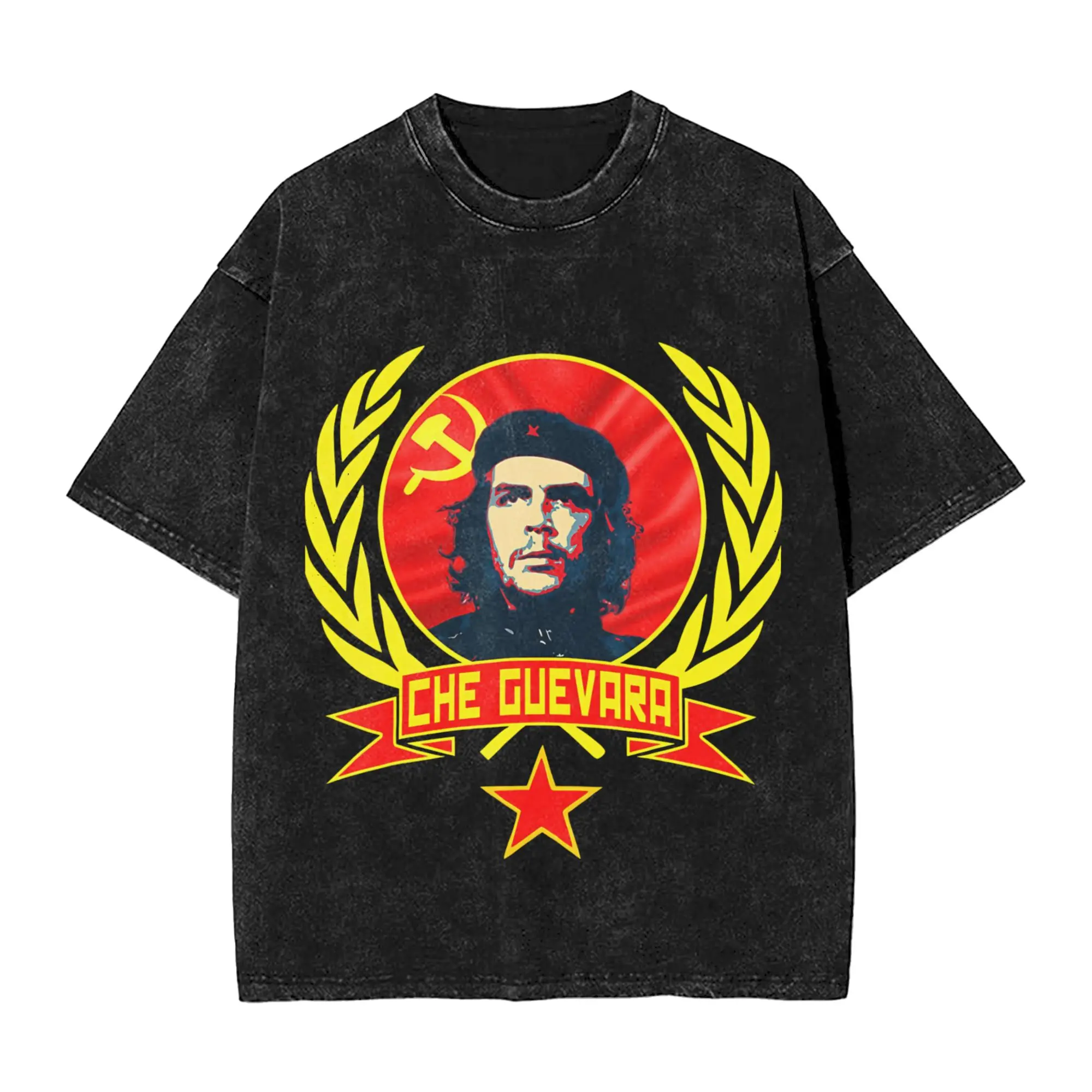 Che Guevara  Merch Washed T Shirts Men Women Streetwear Hip Hop T-Shirt Summer  Tees Tops Cotton