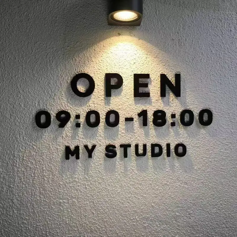 تخصيص 3D الاكريليك رسائل أرقام جدار تسجيل شعار الأعمال خلفية مكتب واجهة المتجر الديكور شركة الإعلان لافتات #2