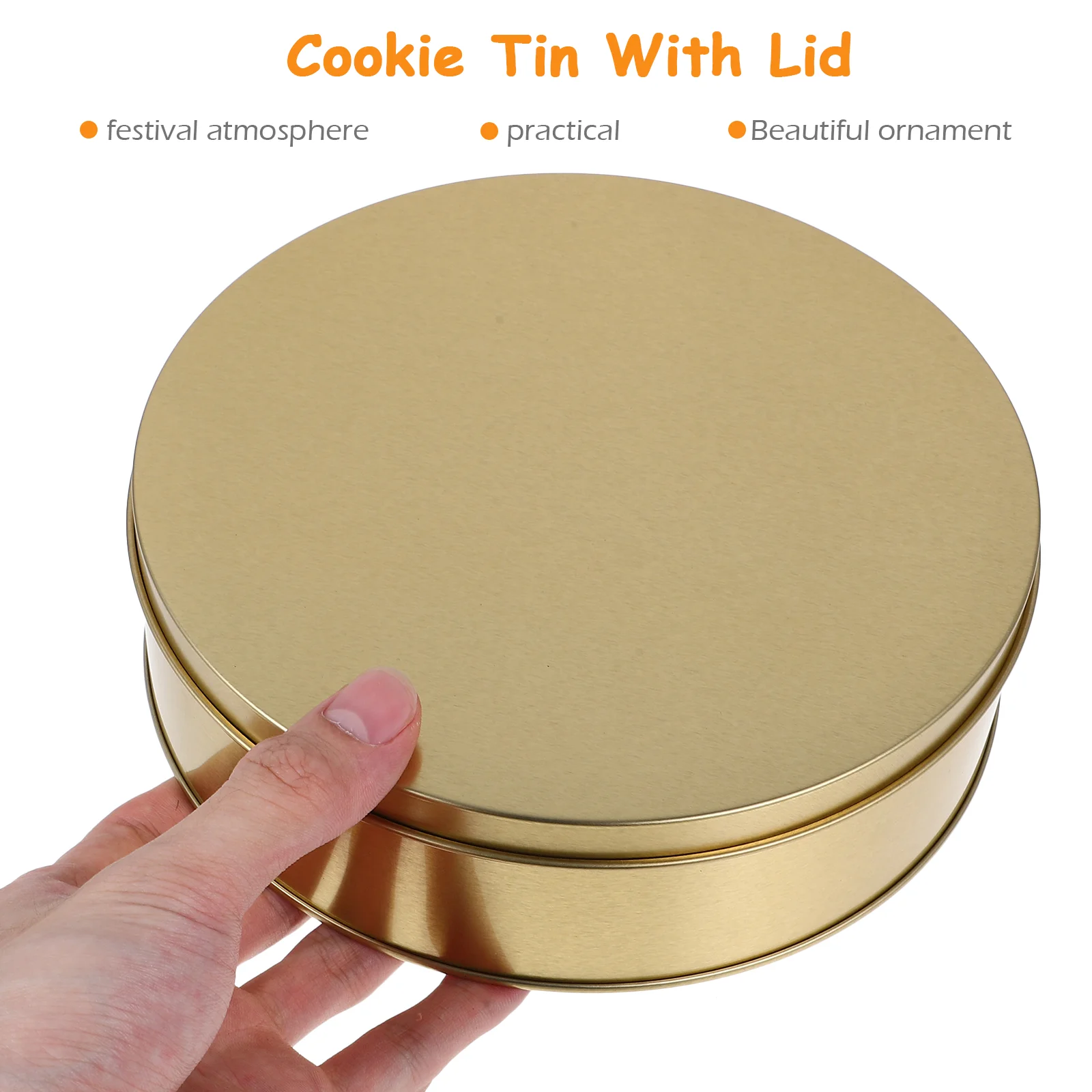 3 Pcs Metal Tinplate Can Be Put into The Oven Cake Iron Box 65 Inch Candy Biscuit Packaging Travel Christmas Cookie Jar Tins