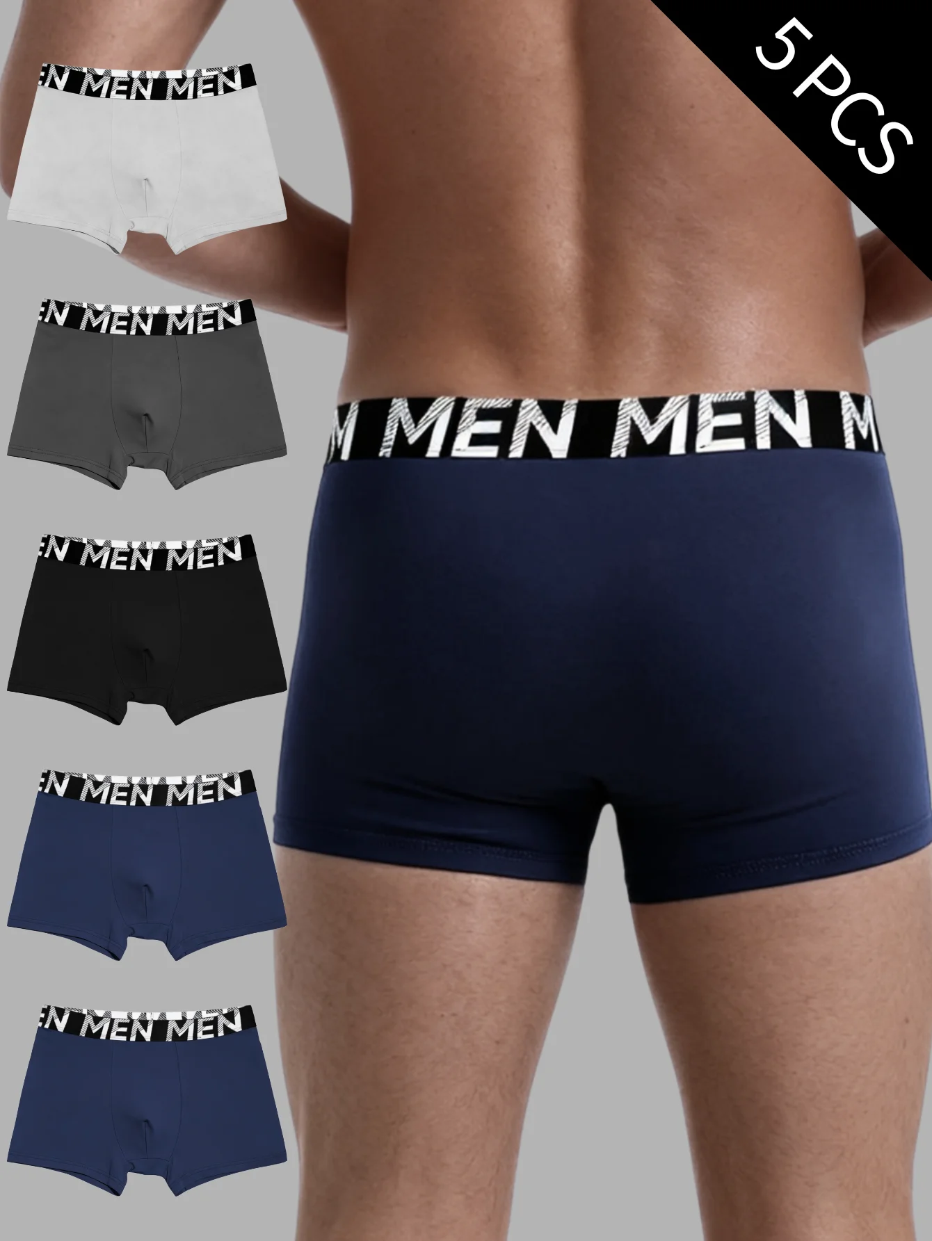 5 قطعة الملاكمين الرجال حزمة الملاكم Hombre ملابس داخلية للرجال التدريب مثير السروال موضة ملابس داخلية للأولاد boxershort الرجال الرياضة غمد #6
