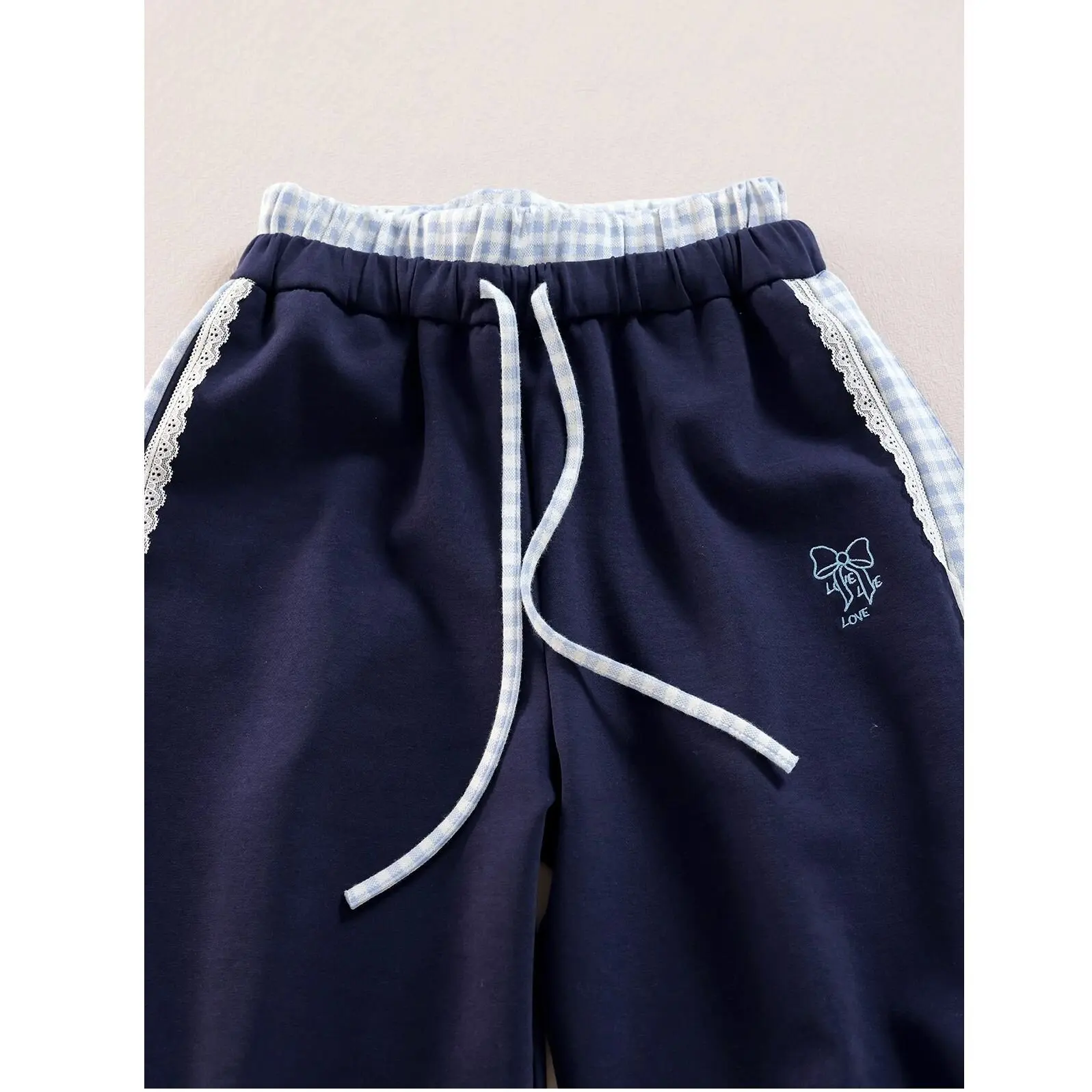 ارتفاع الخصر منقوشة الربط سراويل تقليدية المرأة فضفاضة مستقيم الساق بنطلون لا تبول حول الساق القرد التخسيس و Sli