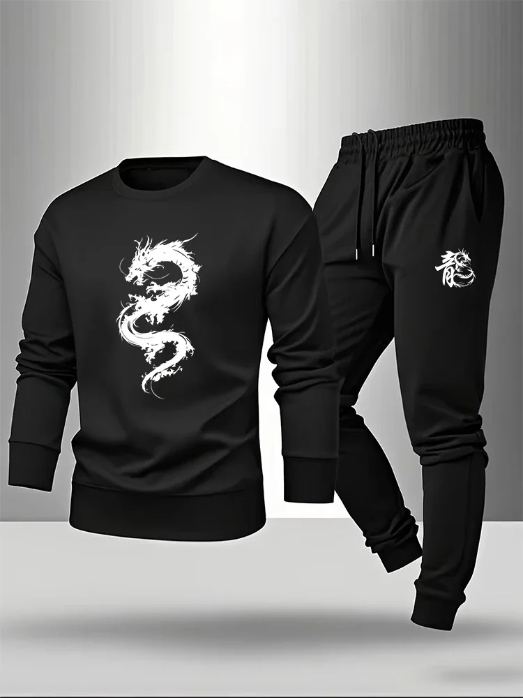 

Mens Tracksuit Printing Casual Long Sleeves Sweatshirts Outdoor Sports Jogging Clothing 2026 Sportswear Single Piece Tops Pants