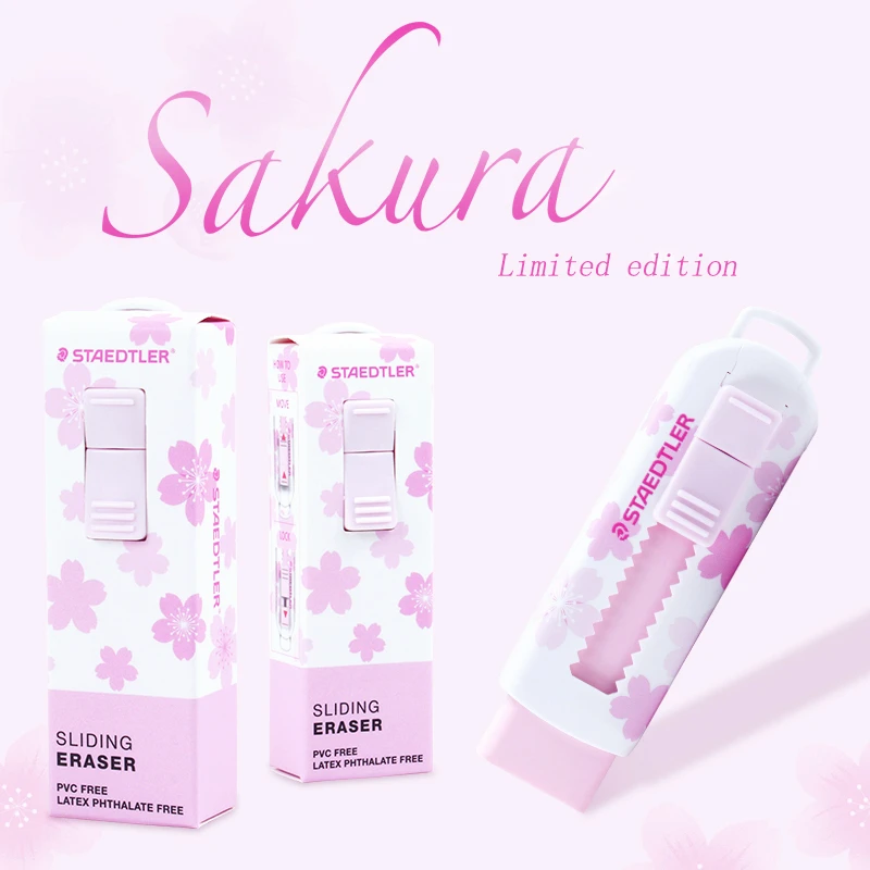 Sakura Series German STAEDTLER Eraser Sleeve Pencil Eraser Student Stationery Office Supplies Replaceable Heart 1 Piece School