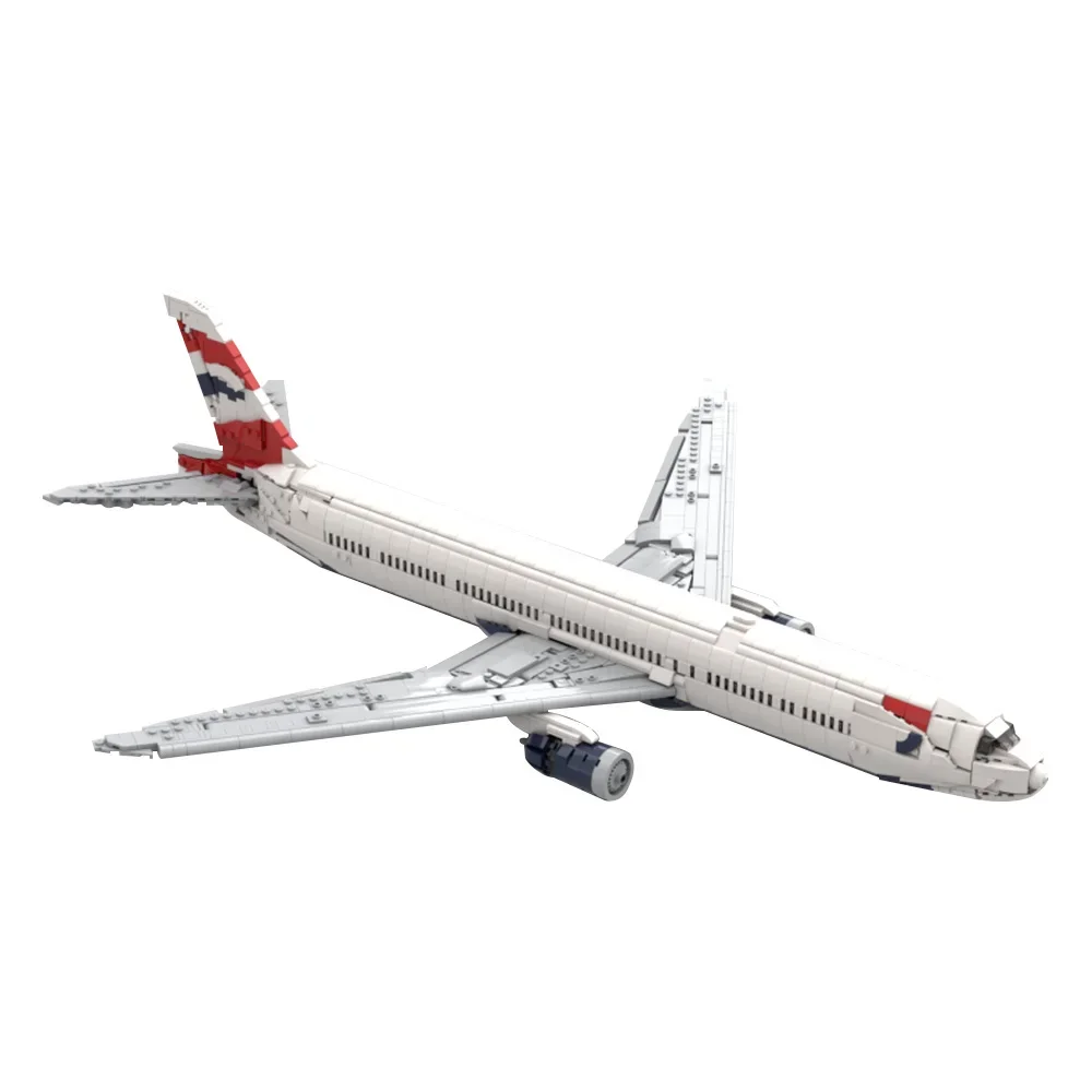 

MOC British Airways 777-300ER Bricks Model British Airways 777-300ER Large airliner Building Blocks Toys Kids DIY Birthday Gifts