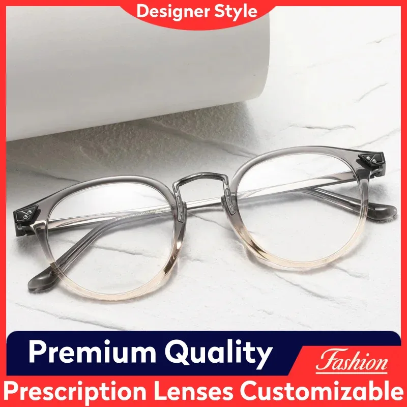 

2809H новые роскошные японские очки ручной работы, титановая оправа для очков со средним мостом, ацетатный ультра-легкий сплав, ретро-художник для мужчин и женщин
