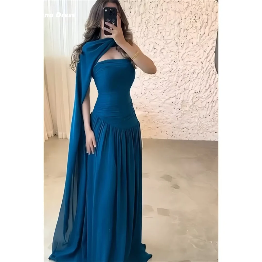 

Lena Шаль Пром платья Роскошные женские вечерние платья Шифоновые платья для особых случаев для особых случаев На заказ Линия A