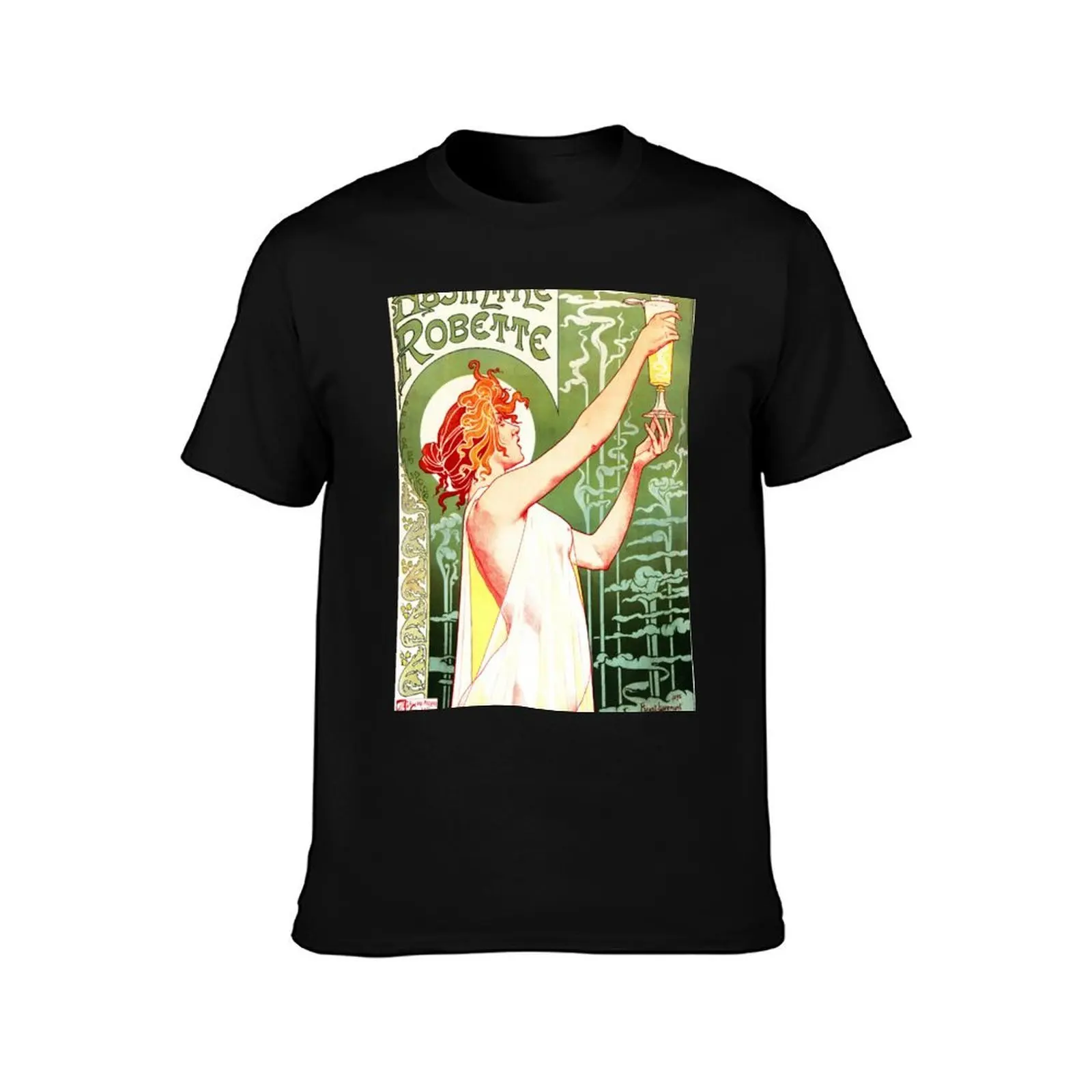 ABSINTHE ROBETTE by Henri Privat Livemont French Art Nouveau T-Shirt Summer Sports Quick Dry T-Shirt
