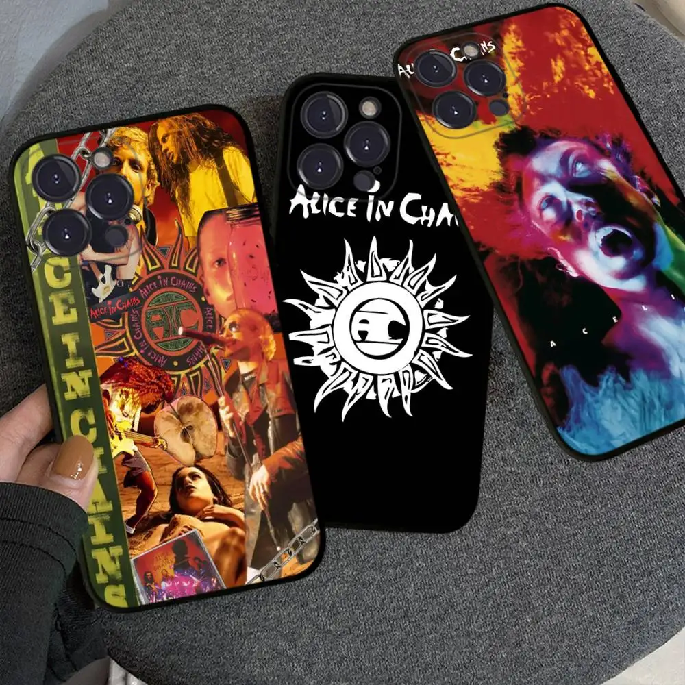 

Band A-Alice In C-Chains Phone Case For IPhone 16 15 14 11 12 13 Mini Pro XS Max Cover 6 7 8 Plus X Funda Shell