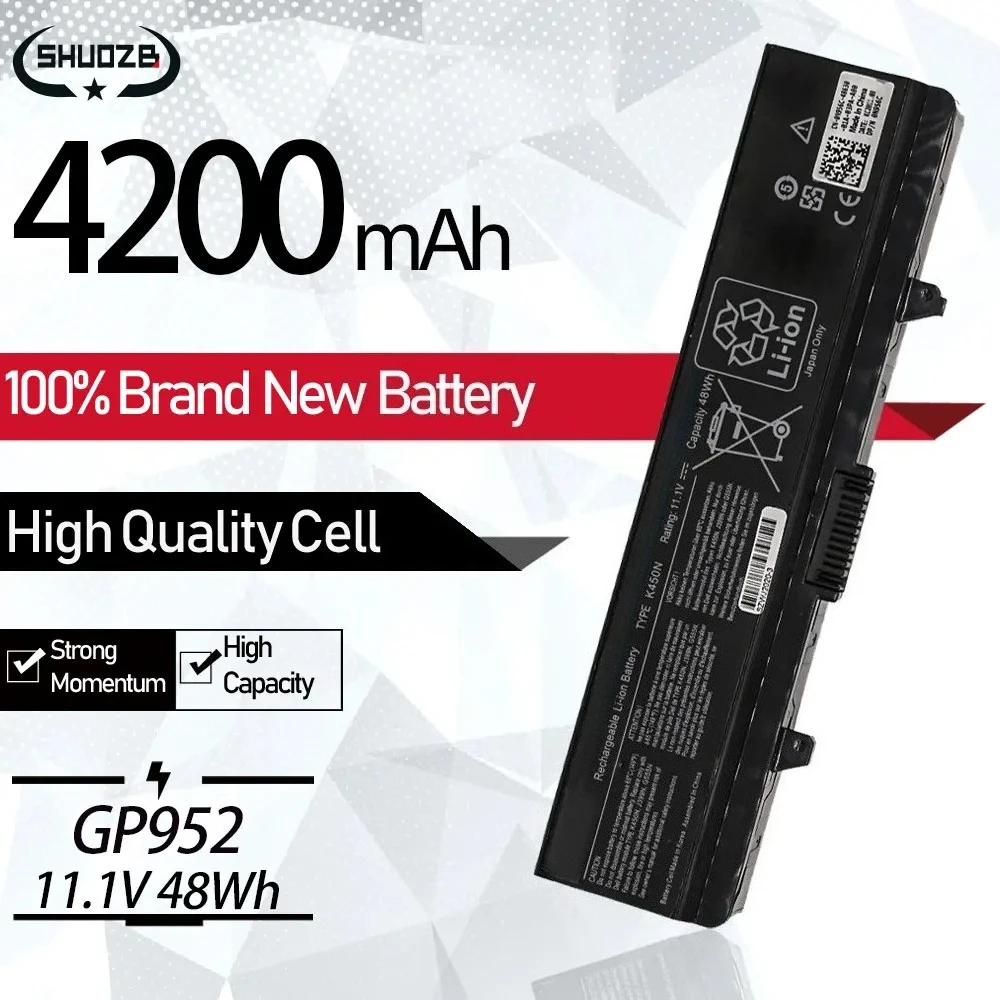 Batería Nueva para Portátil GW252 GW240 GP952 PP42L PP29L PP41L K450N D608H RU583 para Dell Inspiron 1525 1526 1545 1546 1750 11.1V 48WH