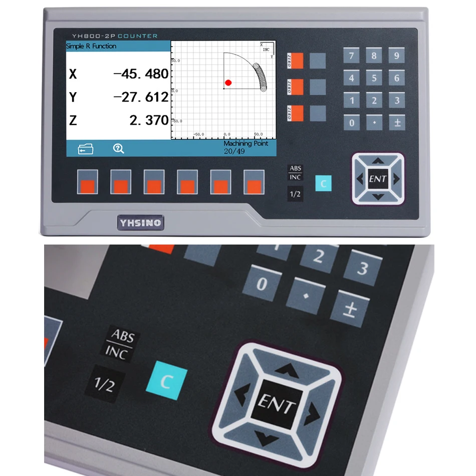 BIG LCD DRO 2 3 4 5 Axis Digital Readout 13 Languages Display YH800-2P YH800-3P YH800-4P YH800-5P TTL DB9