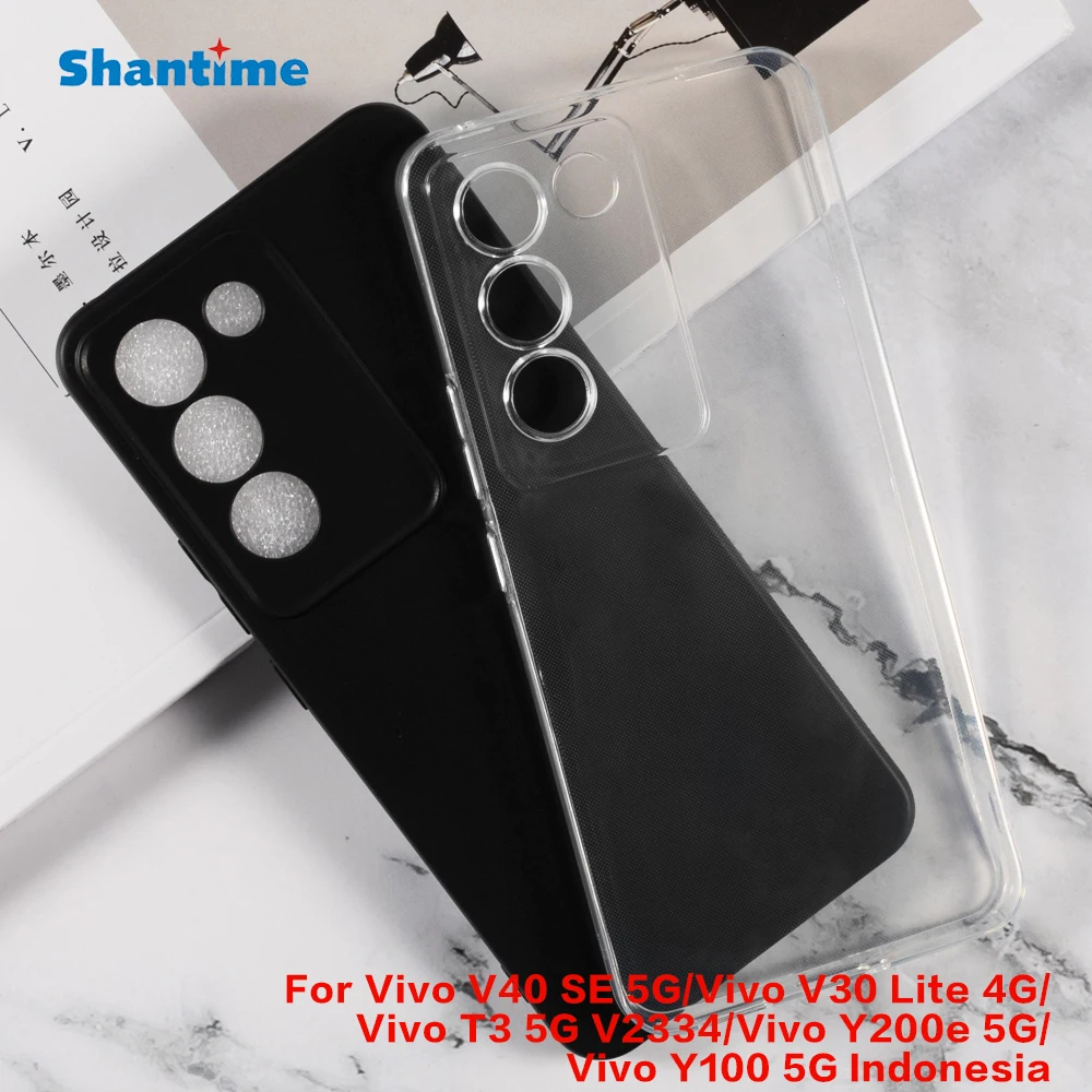 For Vivo V40 SE 5G Gel Pudding Phone Protective Back Shell For Vivo V30 Lite 4G Vivo T3 5G V2334 Y200e 5G Soft TPU Case