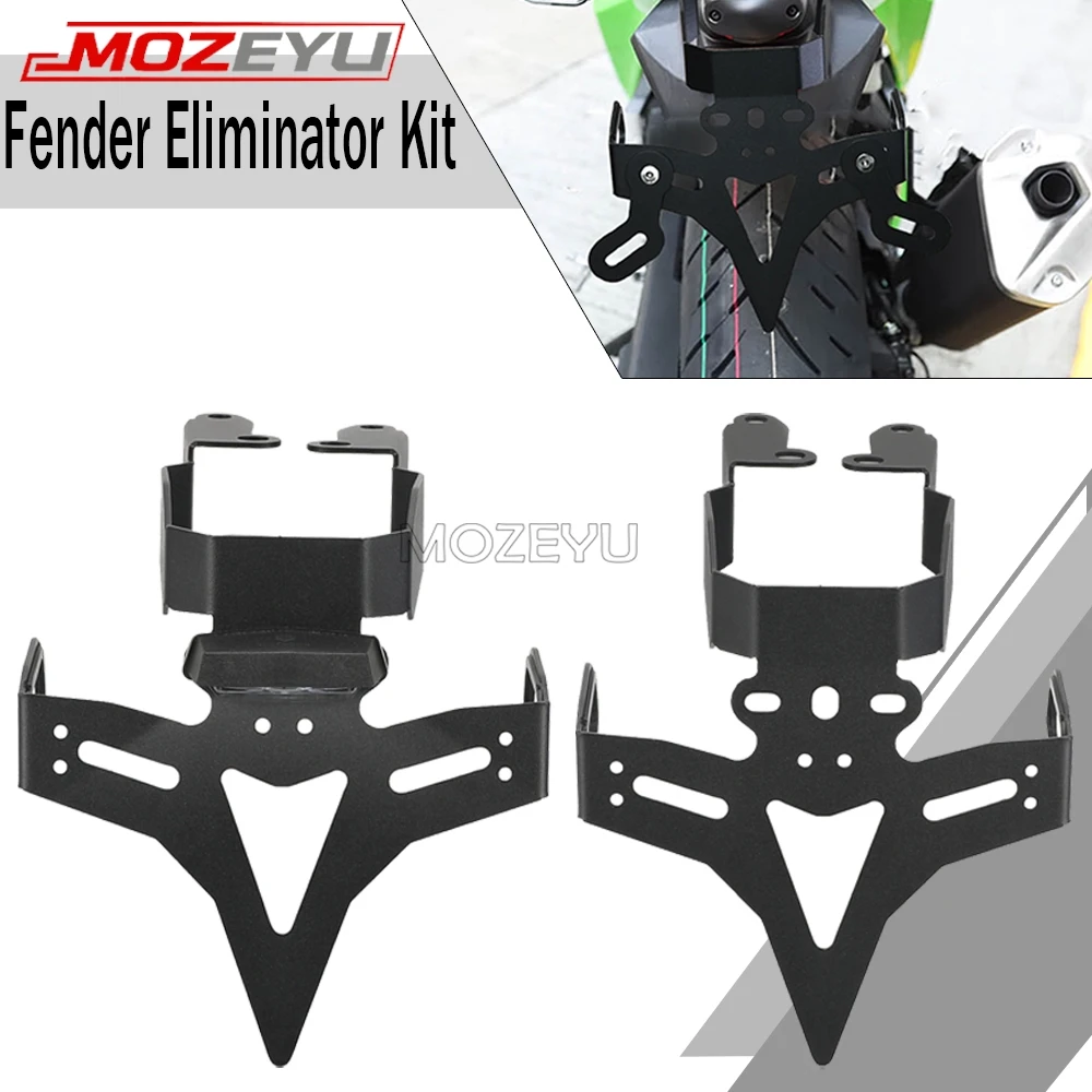 

2024 Motorcycle License Plate Holder Bracket Fender Kit For KAWASAKI Ninja400 Z400 NINJA 400 Z 400 2018 2019 2020 2021 2022 2023