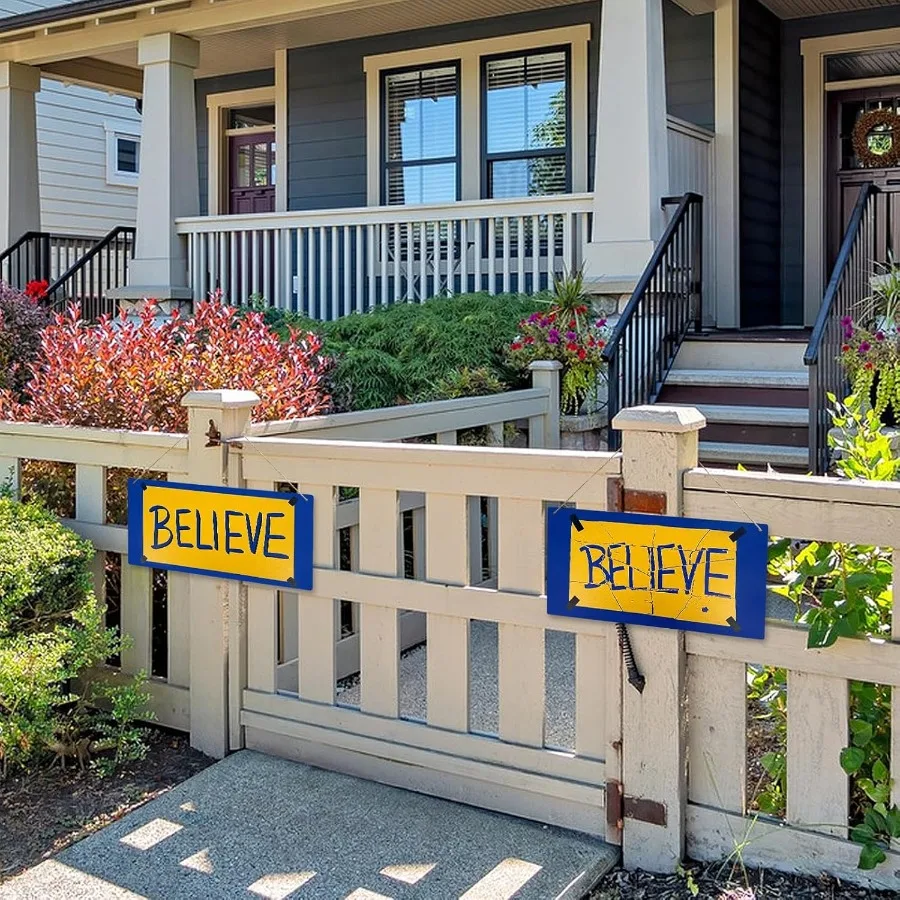 2 قطعة تحفيزية صدق علامات برنامج تلفزيوني المنزل مكتب الباب الأمامي معلقة اللوحة لكرة القدم كذبة مدرب غرفة نوم رجل الكهف عيد الميلاد D #4