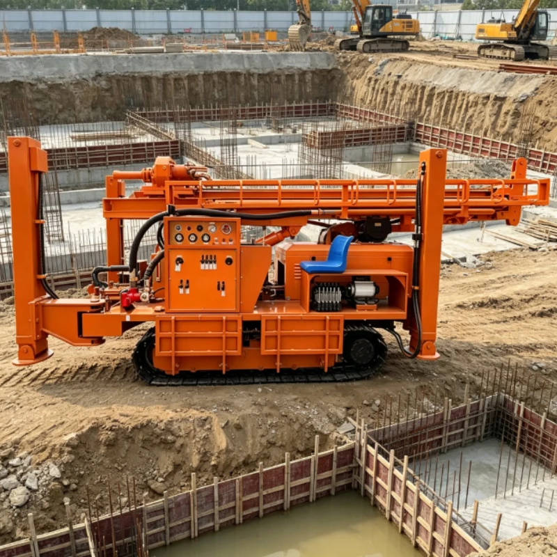 Customized PV Project Strong Power Diesel Engine Ground Screw Pile Driver Fully Automatic Crawler Pile Driving Machine