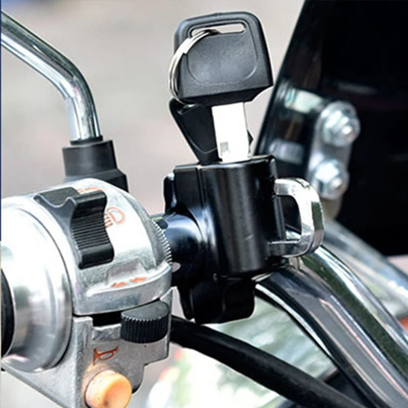 Motorcycle Helmet Lock Alloy Anti-Theft Fixed Lock Multifunction Motorcross Bicycle Storage Holder Bracket Hook Moto Accessories