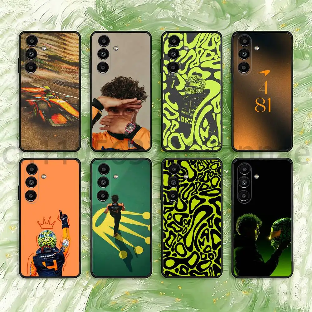 F-Formula  L-Lando Norris Phone Case For Samsung S25,24,21,22,23,S30,Ultra,S20,Plus,Fe,Lite,Note,S10,S9,Black Soft Shell
