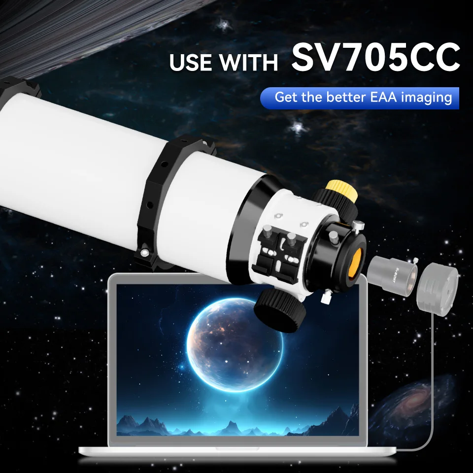 Svbony SV48P 102mm Astronomisches Teleskop-Set, SV225 MINI, SV225T, SV188P Zenith-Spiegel, Basis/Upgrade, für Sichtbeobachtungs-Set – Detail 4