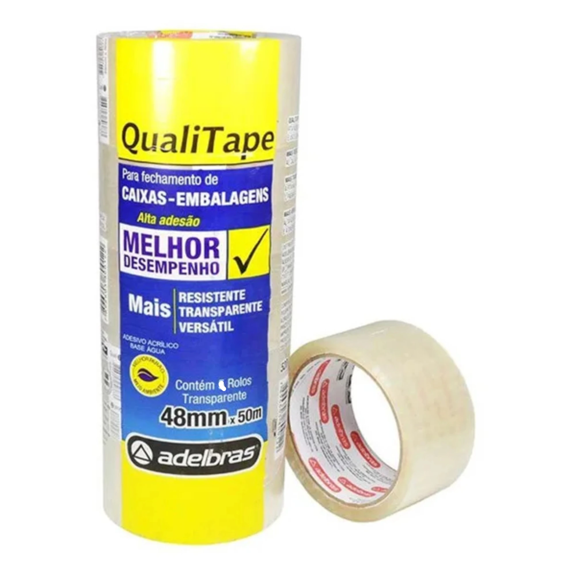 Transparent 48mmX50m Adhesive Tape-Pct 4 Unid - ADELBRAS